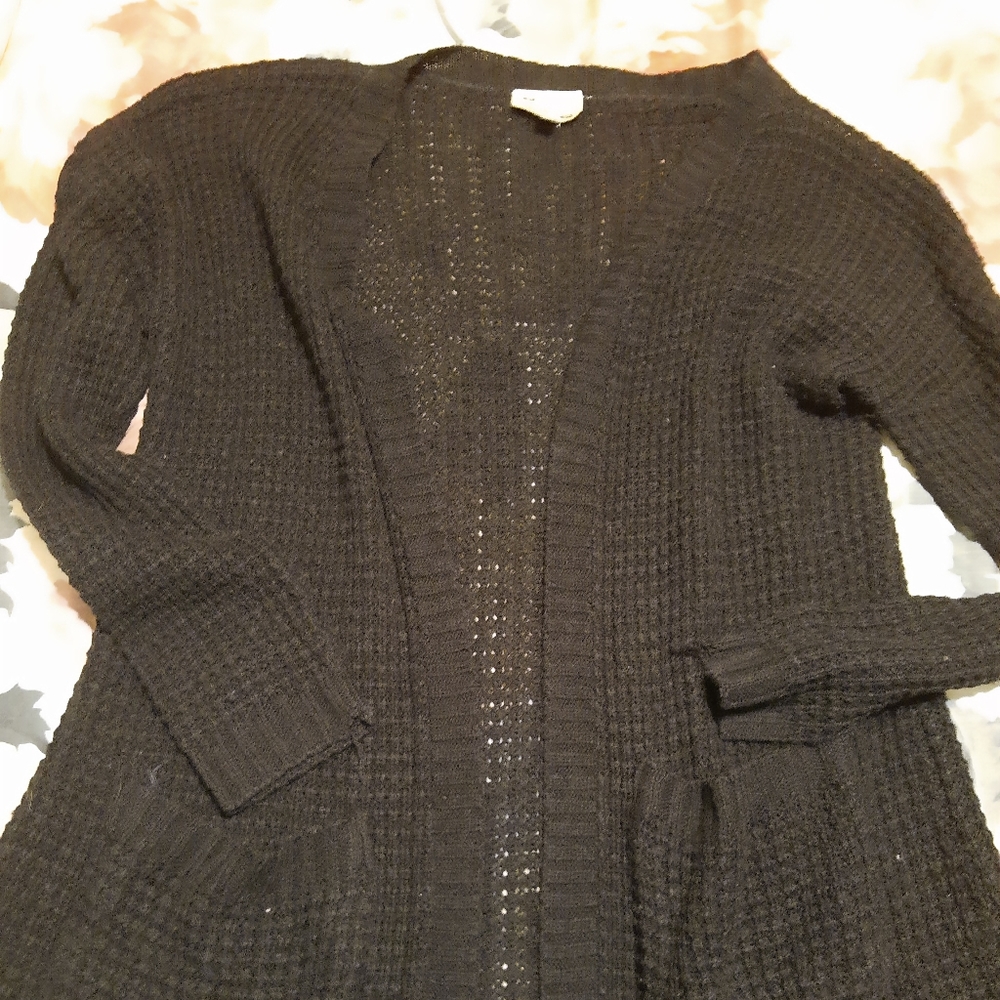 Black Cardigan Sweater